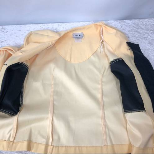 INC Vintage I.S.B . women’s blazer suit jacket yellow & black button down