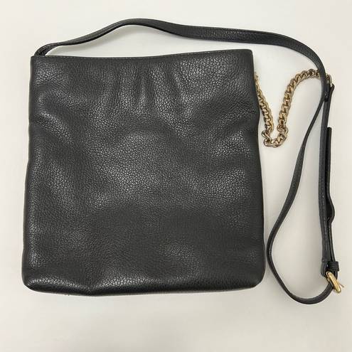 Furla  Pebbled Leather Crossbody Messenger Bag Black