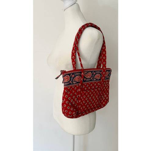 Vera Bradley Red Paisley Cotton Bag/Satchel (americana cottagecore)