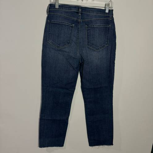 L'Agence New L’agence Sada High Rise Slim Cropped Raw Hem Jean In Mesa Blue Size 28