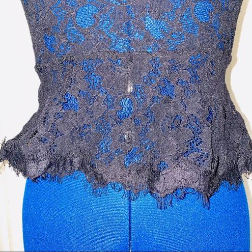 Forever 21  Black Lace Peplum Top