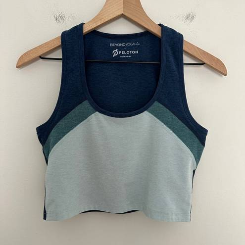 Peloton X BEYOND YOGA- Color In Spacedye Colorblock Cropped Tank Workout Bra