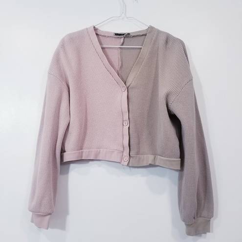 ONIA  Color Block Waffle Knit Crop Cardigan