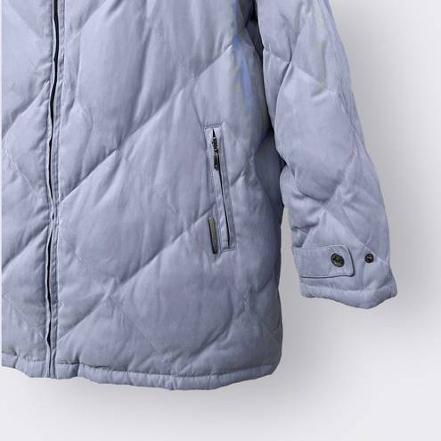 Liz Claiborne  Woman Down Feather Quilted Puffer Coat Plus Sized Womens 3X Blue