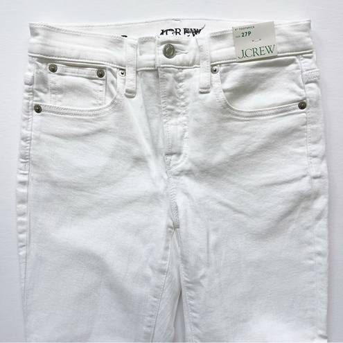 J.Crew  Petite 9" toothpick jean in white wash Size 27P NWT