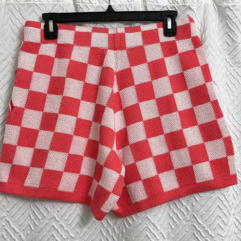 Vans NWT  Fruity Fun Shorts Checkered Cherry Hot Pink White Knit