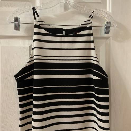 Renee C  B/W High Neck Spaghetti Strap Dress S