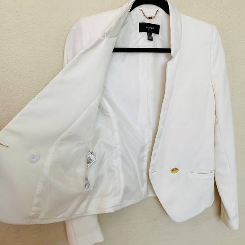 Mango  white blazer gold buttons size XXS