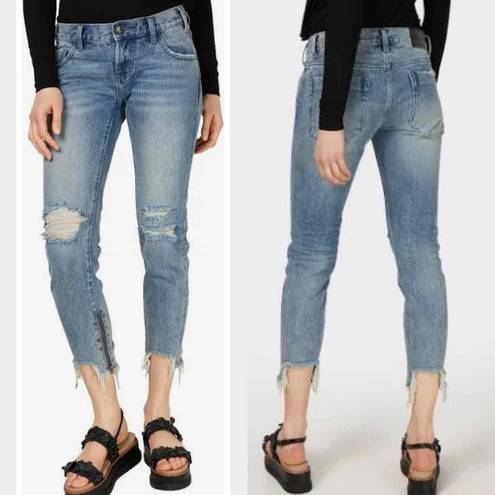 One Teaspoon  Rocky Freebird Cropped Skinny Distressed Jeans Size 29