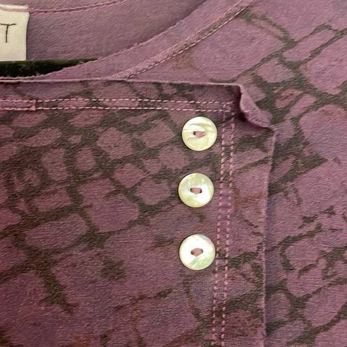 Habitat  clothes purple printed button detail blouse M