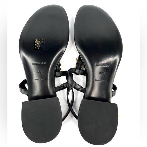 Burberry  Emily TB Logo Slingback Thong Monogram Leather Sandal EU 40.5 - US 10.5