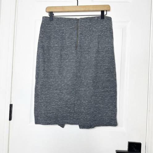 The Loft  Size M Gray Knit Stretch Pencil Skirt Work Wear Office