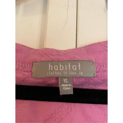 Habitat  purple textured crewneck blouse xl