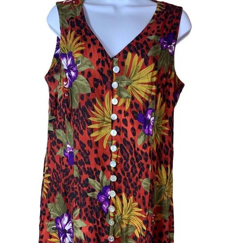 Scarlett Vintage  sleeveless button front maxi dress