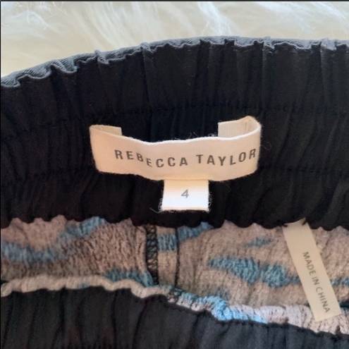 Rebecca Taylor  Blue Stripe Tiger Pants Joggers Pull On