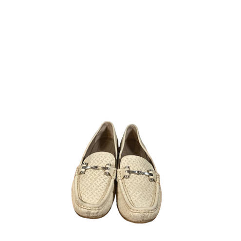 Donald Pliner  Beige Suede Nubuck Bit Driver Moccasin Loafer Women Sz 7.5