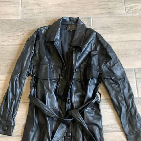 Line and Dot  faux leather jacket