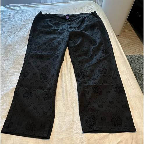 Only Catherines Size 24 Elastic on Waist Floral Pants/Jeans Worn  1x