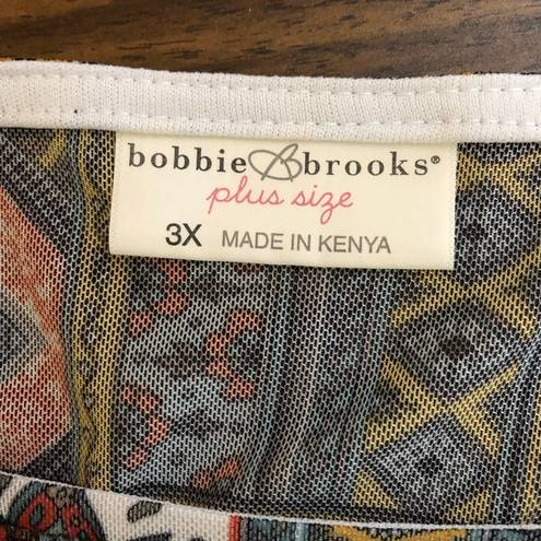 Brooks Bobbie  3xl 2 layer top. Sheer w/pattern she’ll and white poly under.