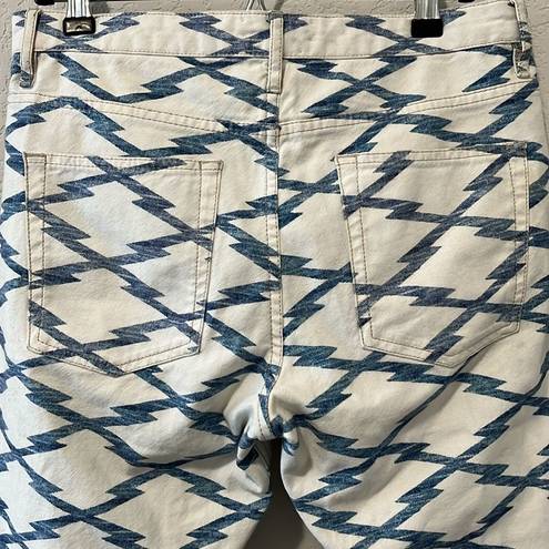 Isabel Marant  ETOILE, Ikat Nessa Printed Cropped Jeans, Size 38  (US, Size 6)