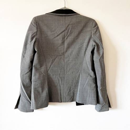 Elizabeth and James  Wool Blend Blazer Size 4 Herringbone Gray Black Office Work