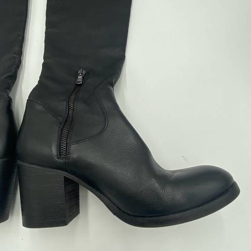 Barney’s New York Barneys New York Black Soft Leather Pull On Over The Knee Boots Size 40