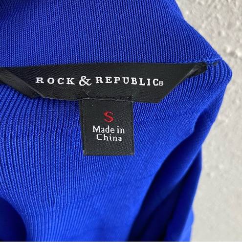 Rock & Republic  Royal Blue High Waisted Jersey Knit Bodycon Skirt Size S