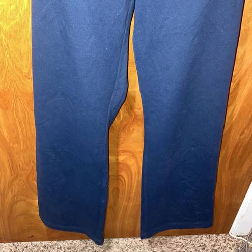 Lands'End Navy Blue  Sport Stretchy Workout Pants Wide Leg Leggings Size Small