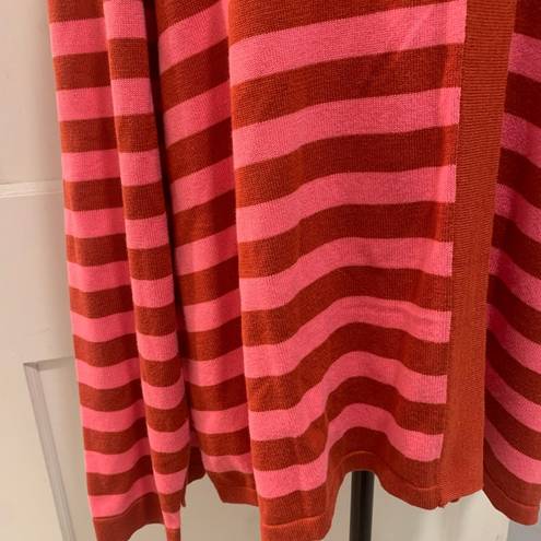 Isaac Mizrahi  | pink strip cardigan