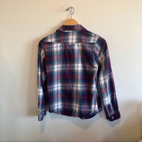 Miami  plaid button down top S