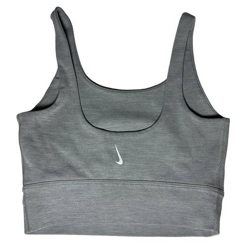 Nike  Grey Yoga Luxe Cropped Tank Top Sports Bra Size Women's XS