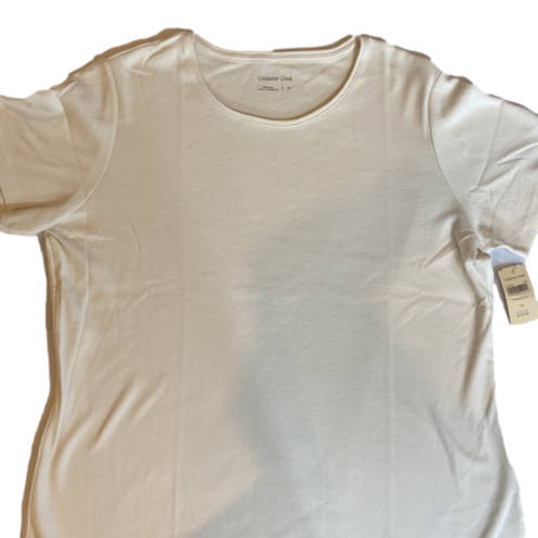 Coldwater Creek Ivy Cream Interlock Tee Women’s Size 1X