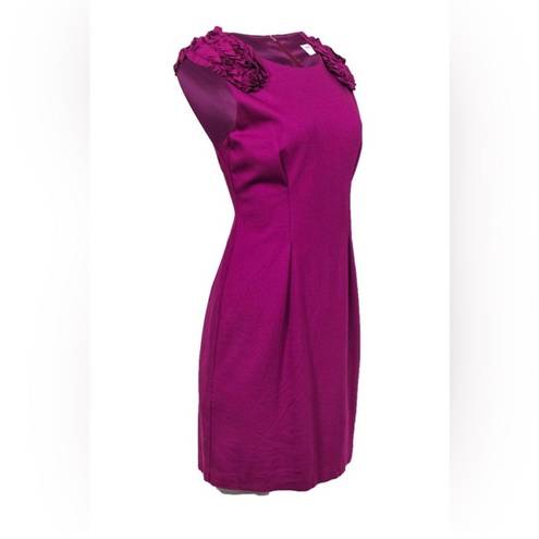 Trina Turk  Fitzgerald Ponte Fuschia Knit Sheath Dress Size 6