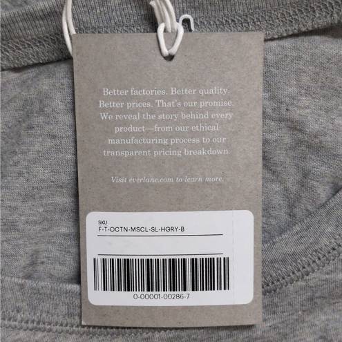 Everlane Heather Gray Organic Cotton The Muscle Tee Cap Sleeves Crewneck XL New