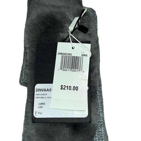 Salomon Yves  Cashmere-Wool Knit w/ Rabbit Fur Fingerless Gloves