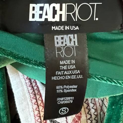 Beach Riot  Green Velvet Bikini Top