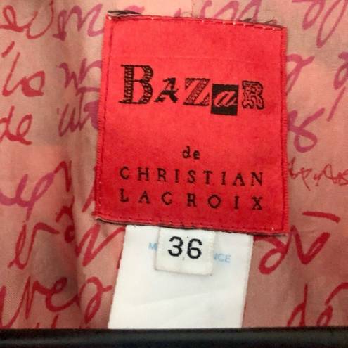 Christian LaCroix Bazar Vintage Linen Blend Blazer Size Euro 36