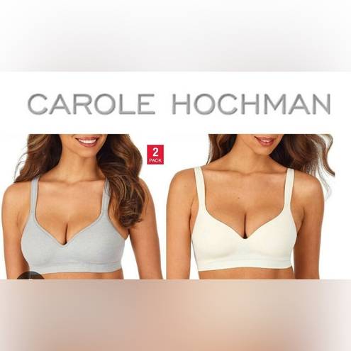 Carole Hochman NIB  Seamless Comfort Bra 2-Pack, Soft Stretch, Wire-Free, XL