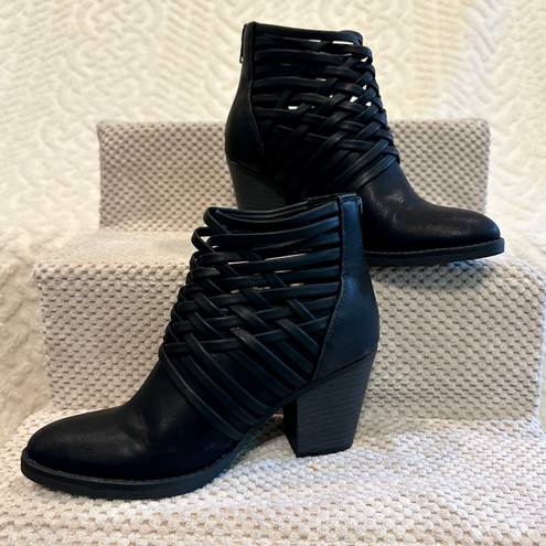 Big Buddha -Black Ankle Booties-Sz 6