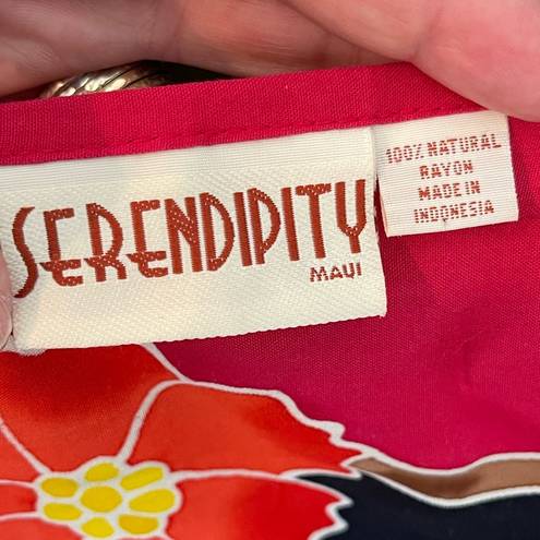 Serendipity Maui Dragonfly/Floral Print Sarong One Size