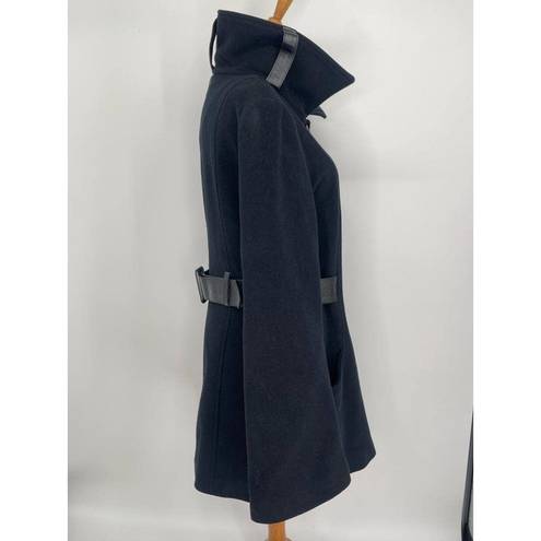 Mackage  Black Wool and Cashmere Peacoat L Large