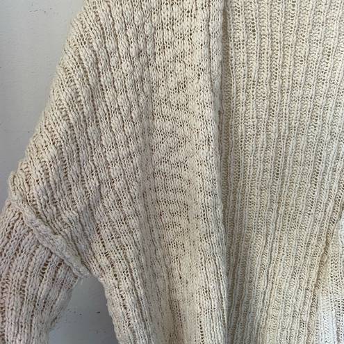 Pink Lily  Oversized Beige Chunky Knit Cardigan Size L