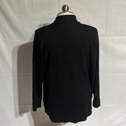 89th and Madison   women’s black open cardigan sweater size 1X.