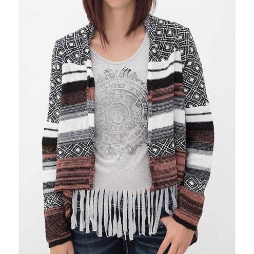 BKE Striped Fly Away Knit Cardigan Sweater