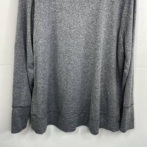 Balance Collection  Cowlneck Sweatshirt Heather Gray Long Sleeve sz 1X very soft