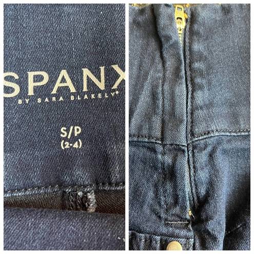 Spanx Dark Wash Side Zip High Waist High Rise Skinny Jeans Women's Size S, 2-4