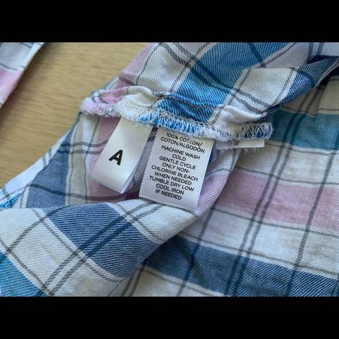 Lou & grey NWOT  plaid button down shirt sizeS