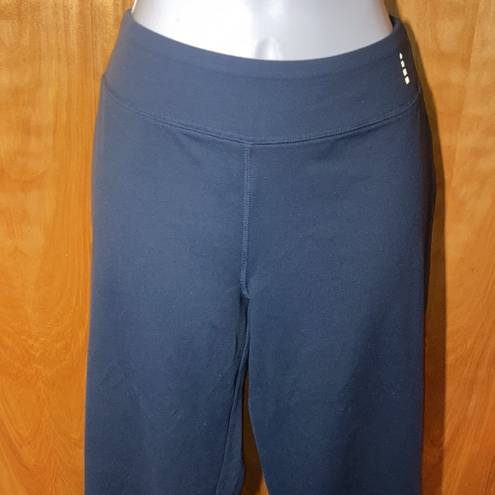 Lands'End Navy Blue  Sport Stretchy Workout Pants Wide Leg Leggings Size Small