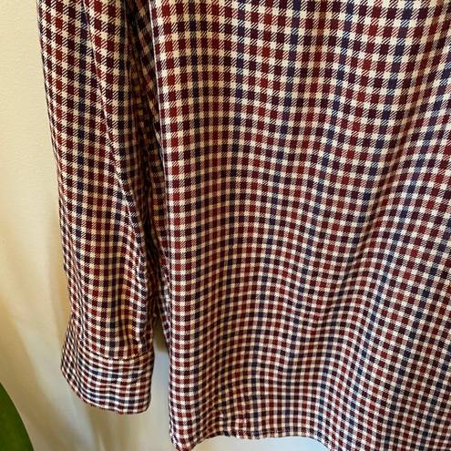 The Loft  Plaid Blouse Size Large 