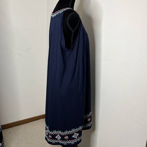 Style & Co  size 3X moroccan blue embroidered dress or cover up